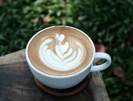 Cofee with latte art