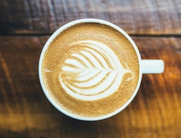 Mocha with latte art